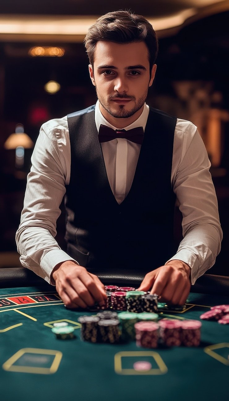 Tampilan permainan live casino btogel dengan dealer langsung dan statistik real-time